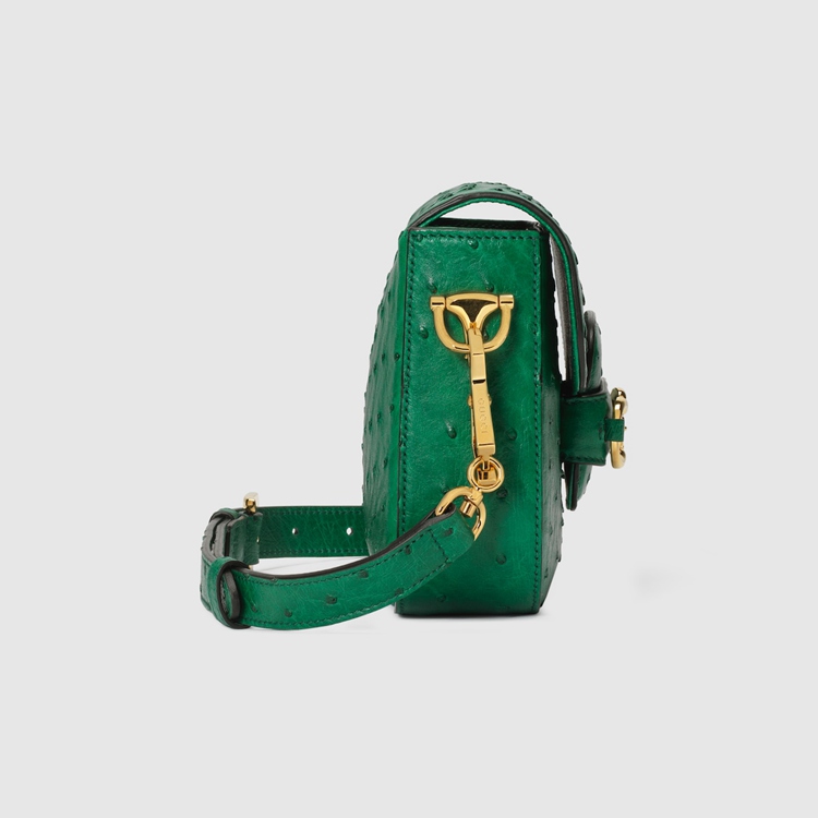 658574.EY0DG.3160.010.060.0000.Light Gucci Horsebit 1955 ostrich mini bag